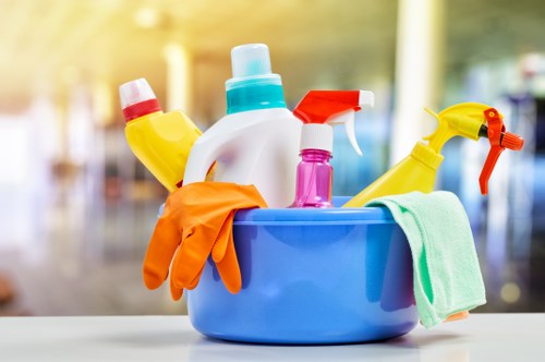 Commercial cleaning team working in a Kingston upon Thames office building
