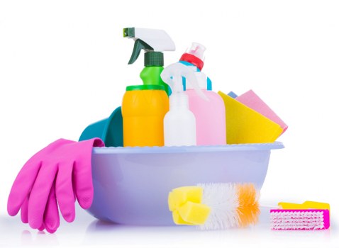 Close-up of carpet stain treatment and extraction