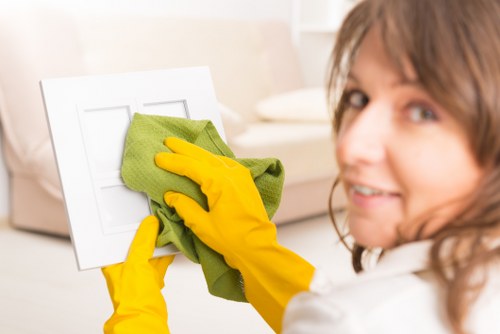 Cleaning team working through a newly vacated property in Kingstonuponthames